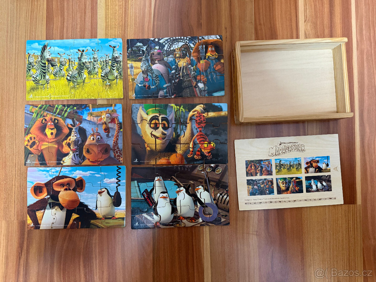 Dřevěné puzzle Madagaskar DreamWorks