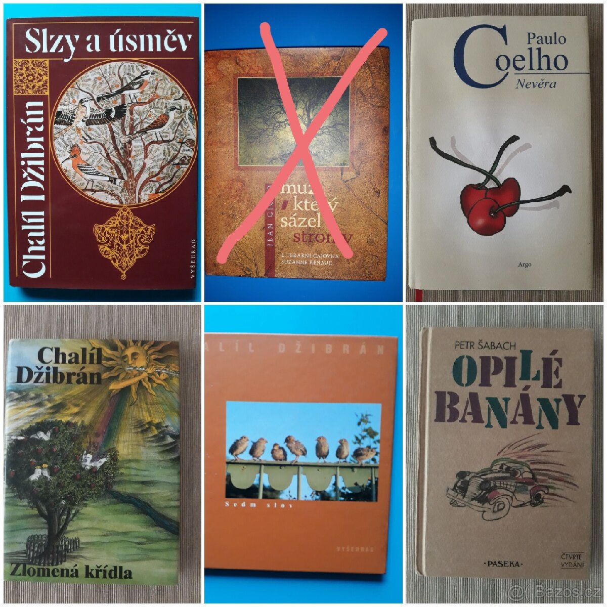 Knihy - Ch. Džibrán, P. Coelho, P. Coelho aj.