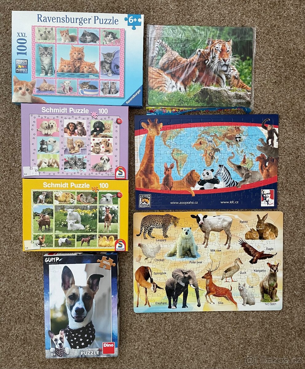 Puzzle, stíny krtek, stul na modelínu