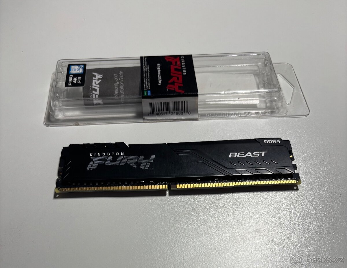 Paměť RAM DDR4 Kingston Fury 16 gb 3200MHz Beast Black