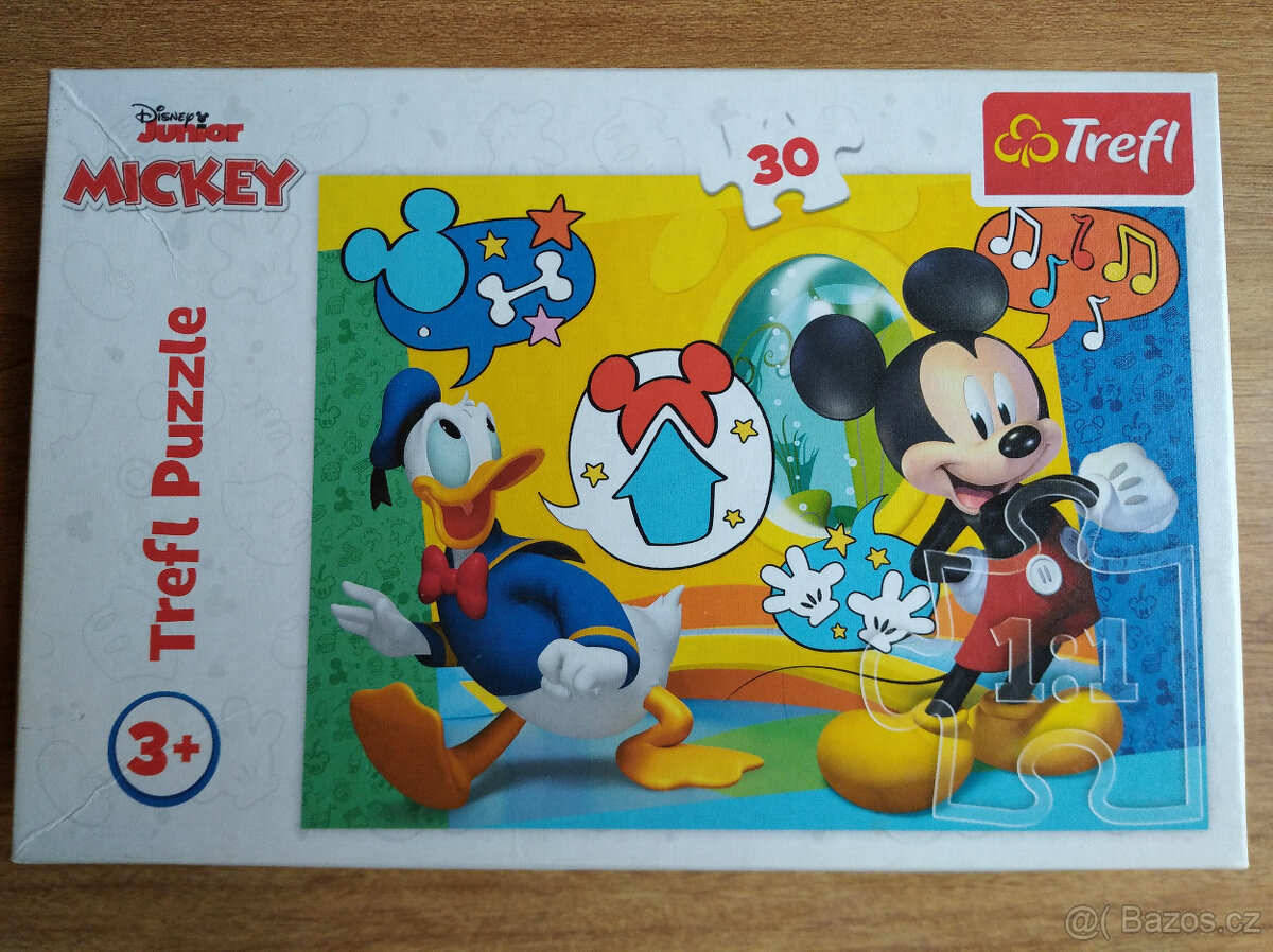 Puzzle Disney junior Mickey a kačer Donald 30 dílků