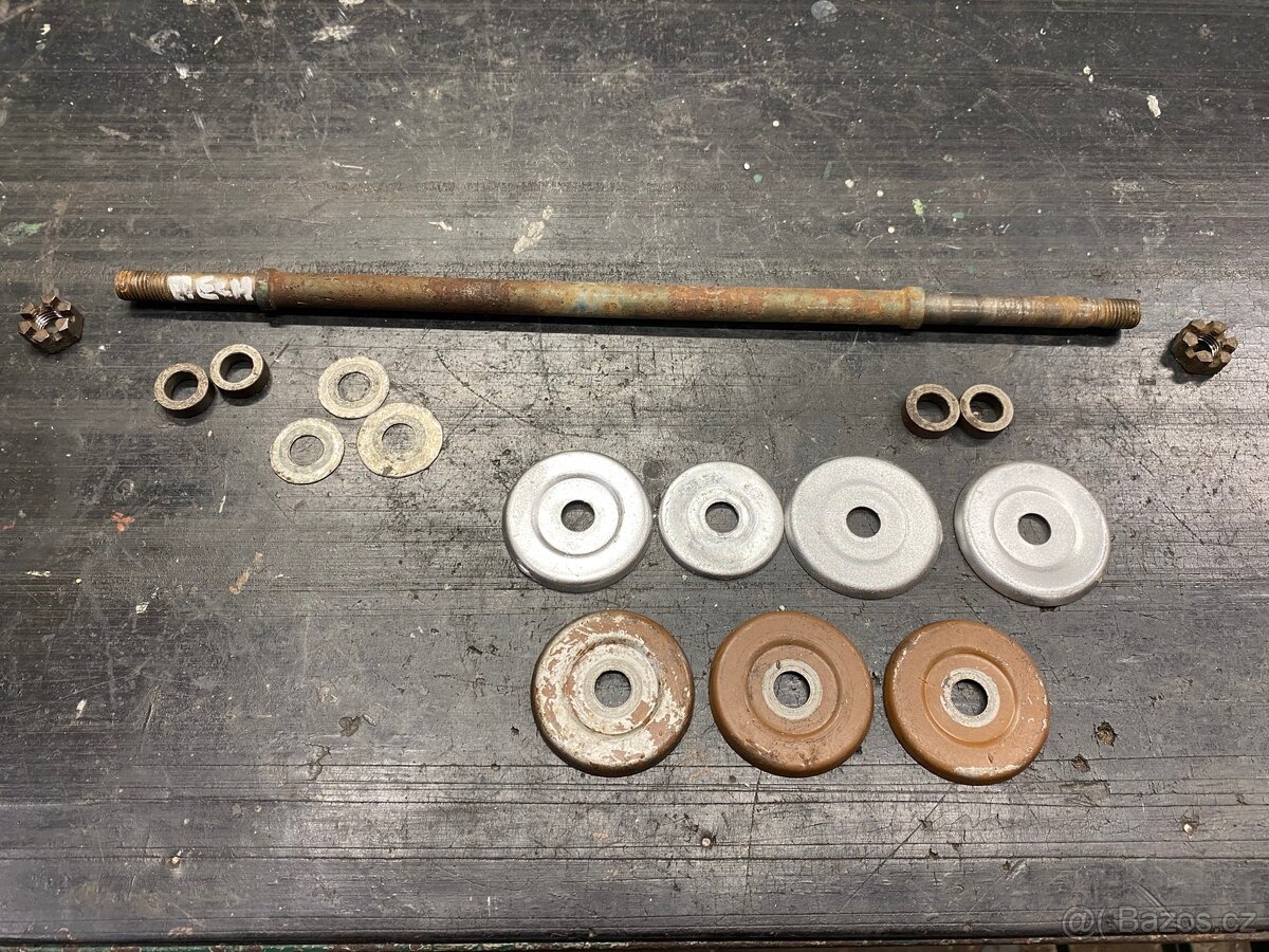 Velorex 350 - hřídel ventilátoru, Sahara, díly chlazení