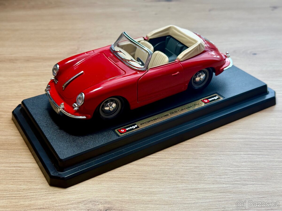 Porsche 356B Cabriolet (1961) – Bburago, 1:24