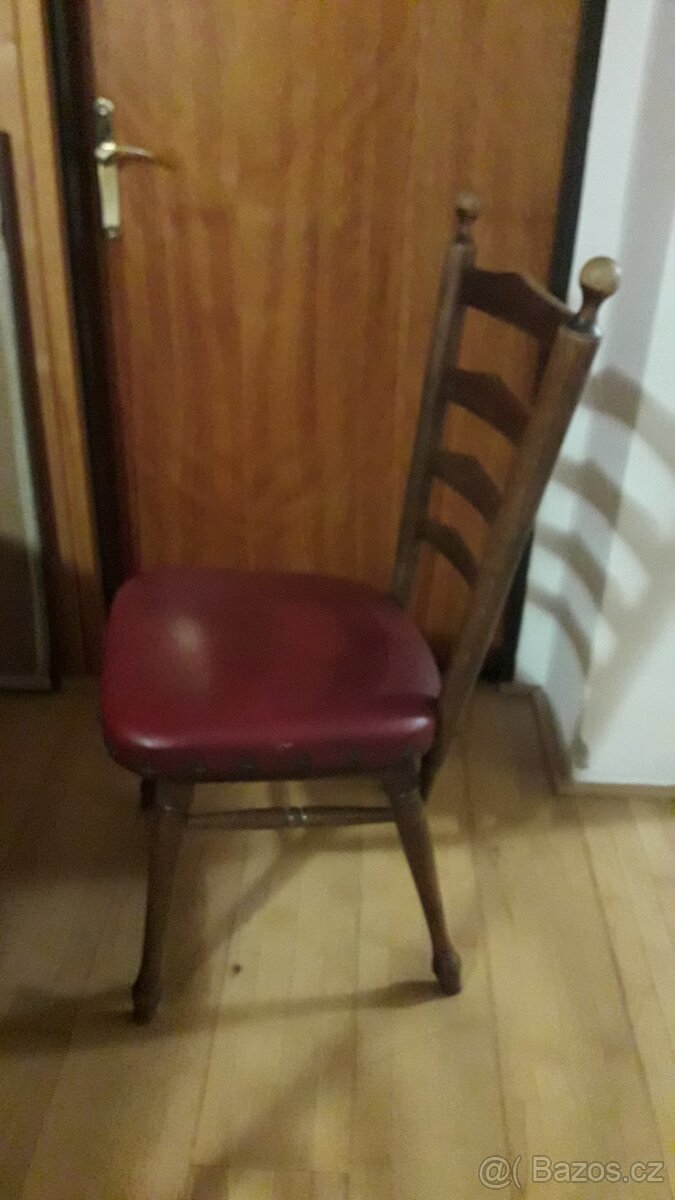 Židle masivní, 4 ks