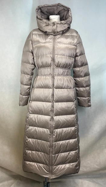NOVÝ DLOUHÝ ZIMNÍ PÉŘOVÝ KABÁT TWINSET M 38