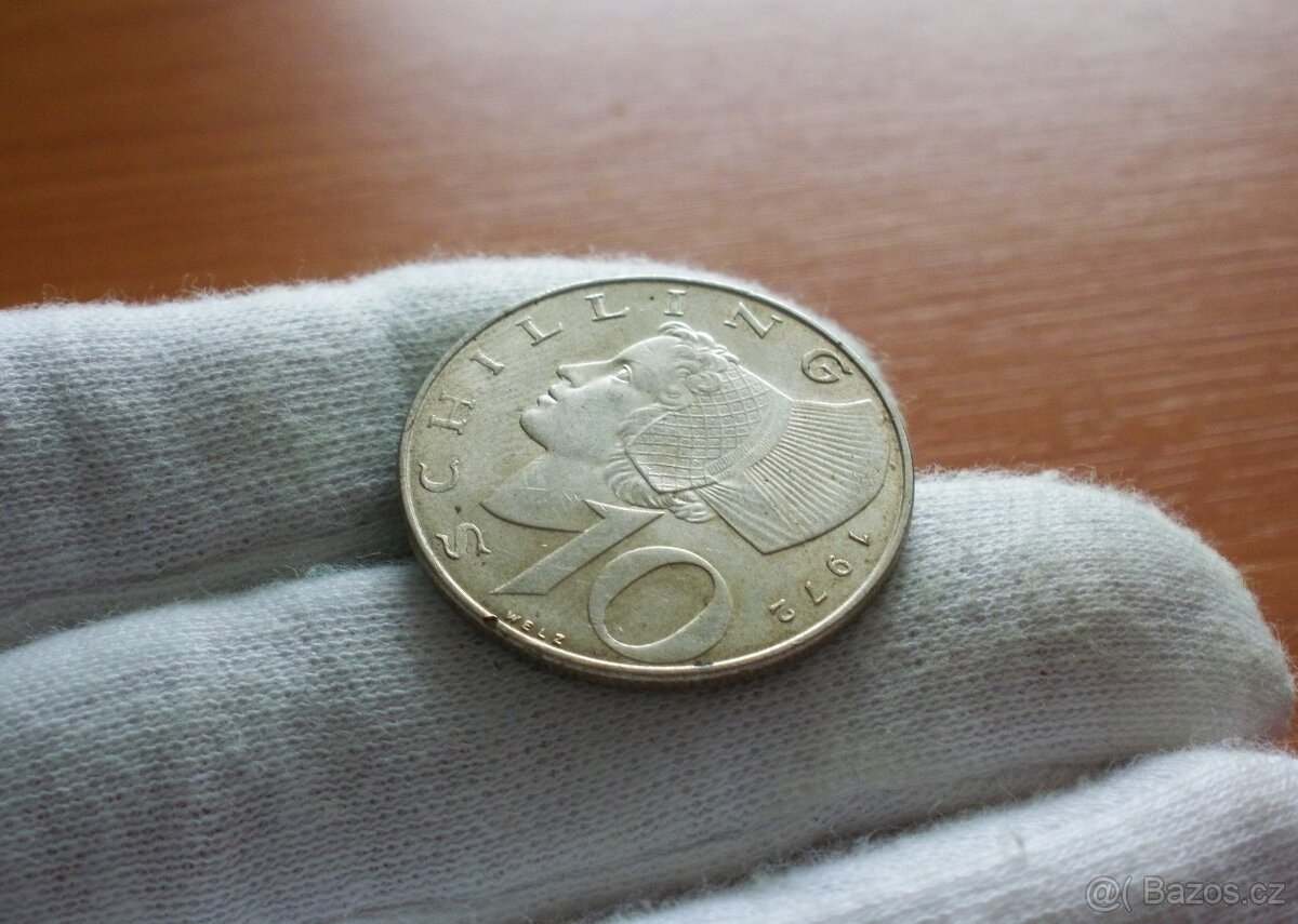 Stříbrný 10 Schilling 1972