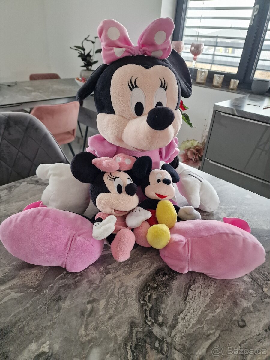 Plyšák Minnie, Mickey mouse cca 65 cm