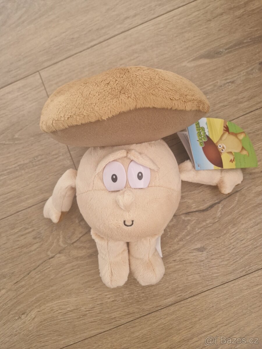 Nový plyšák houba s visačkou