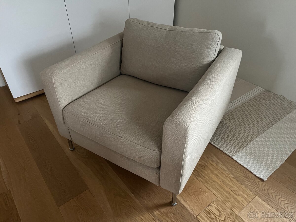 Křesílko Ikea, béžové, 90x90x63 cm