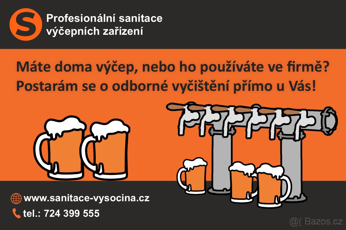 ČIŠTĚNÍ - SANITACE VÝČEPNÍCH ZAŘÍZENÍ