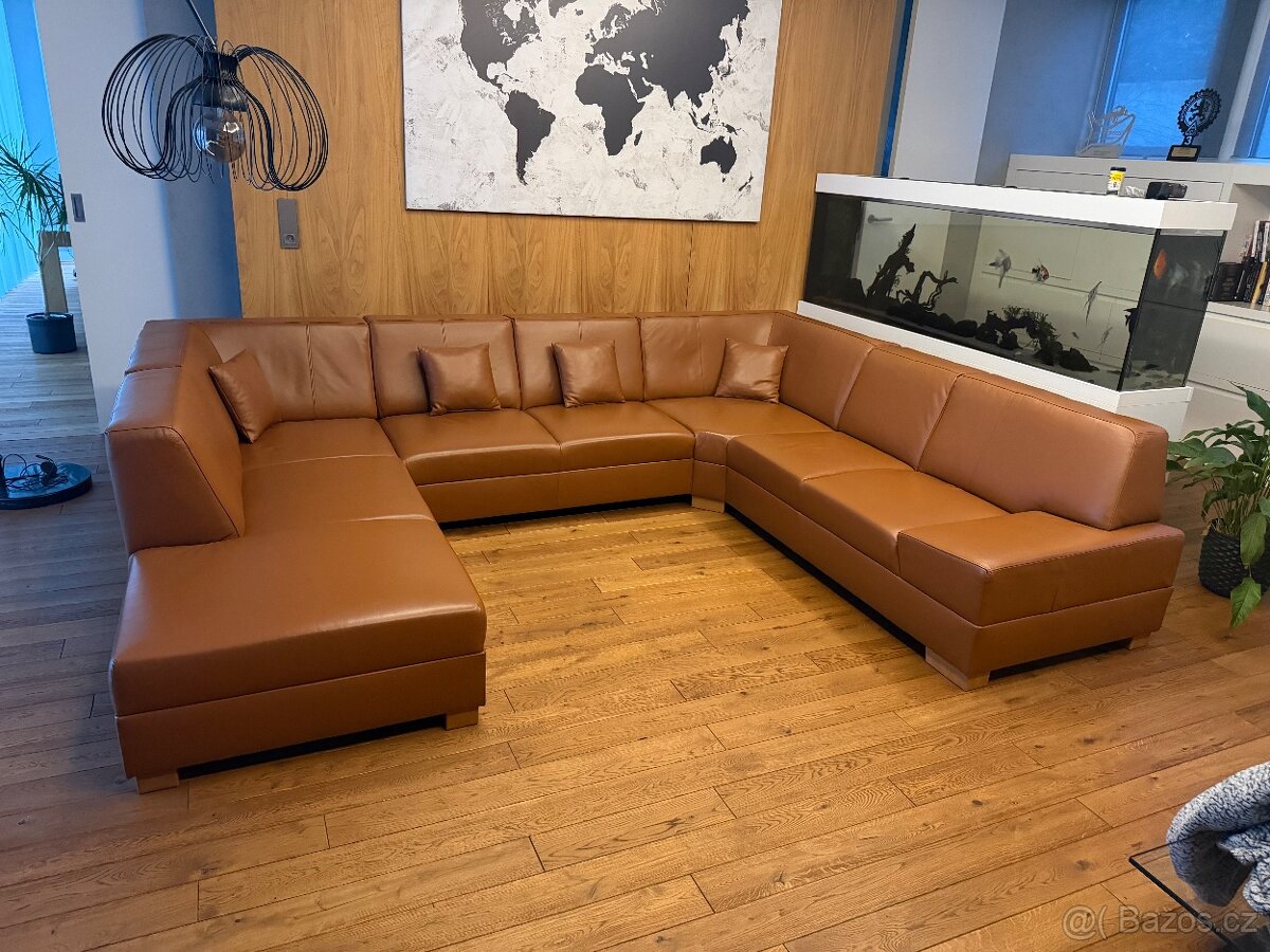 Phase sedačka U pravá kůže