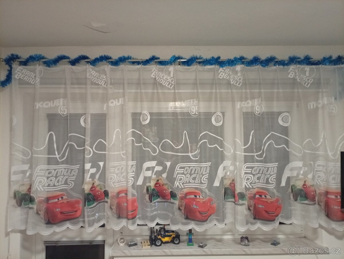 Dětská záclona Cars
