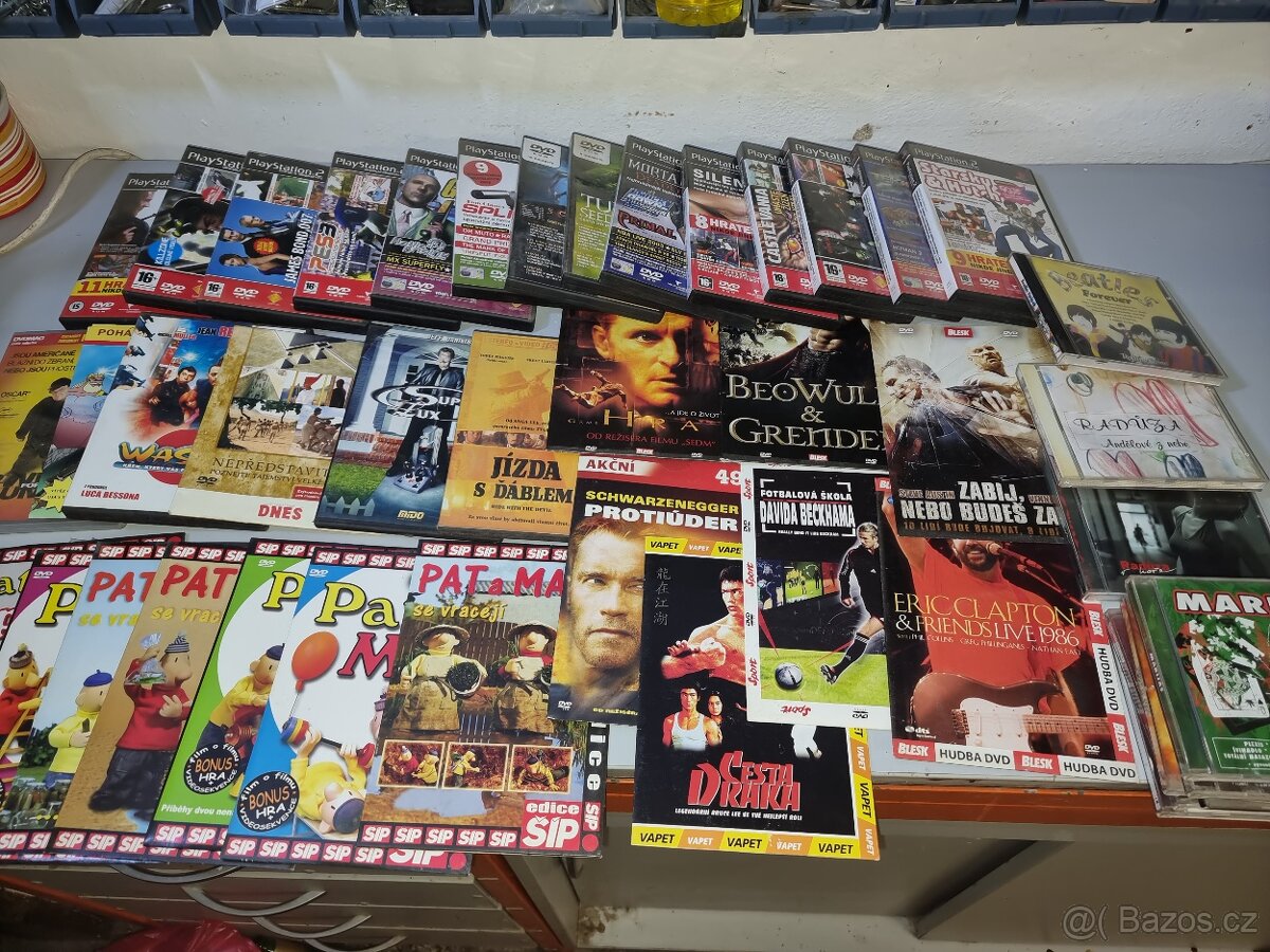 PS2 demo+DVD filmy+CD muzika