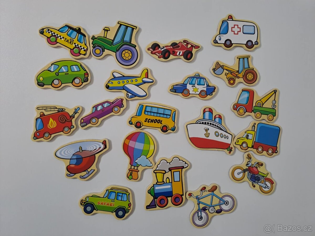 Magnetky pro děti - doprava a zvířata