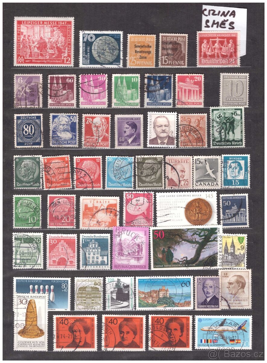 Poštovní známky - cizina směs .