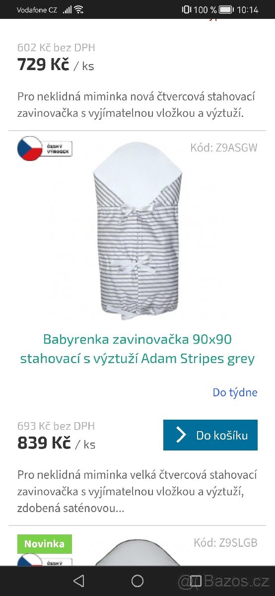 Bavlněná zavinovačka Babyrenka
