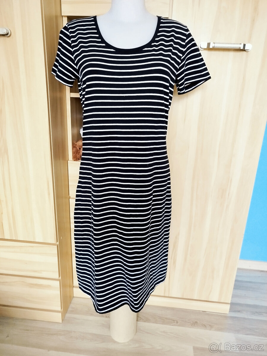 černobílé pruhované šaty, zn.Basic