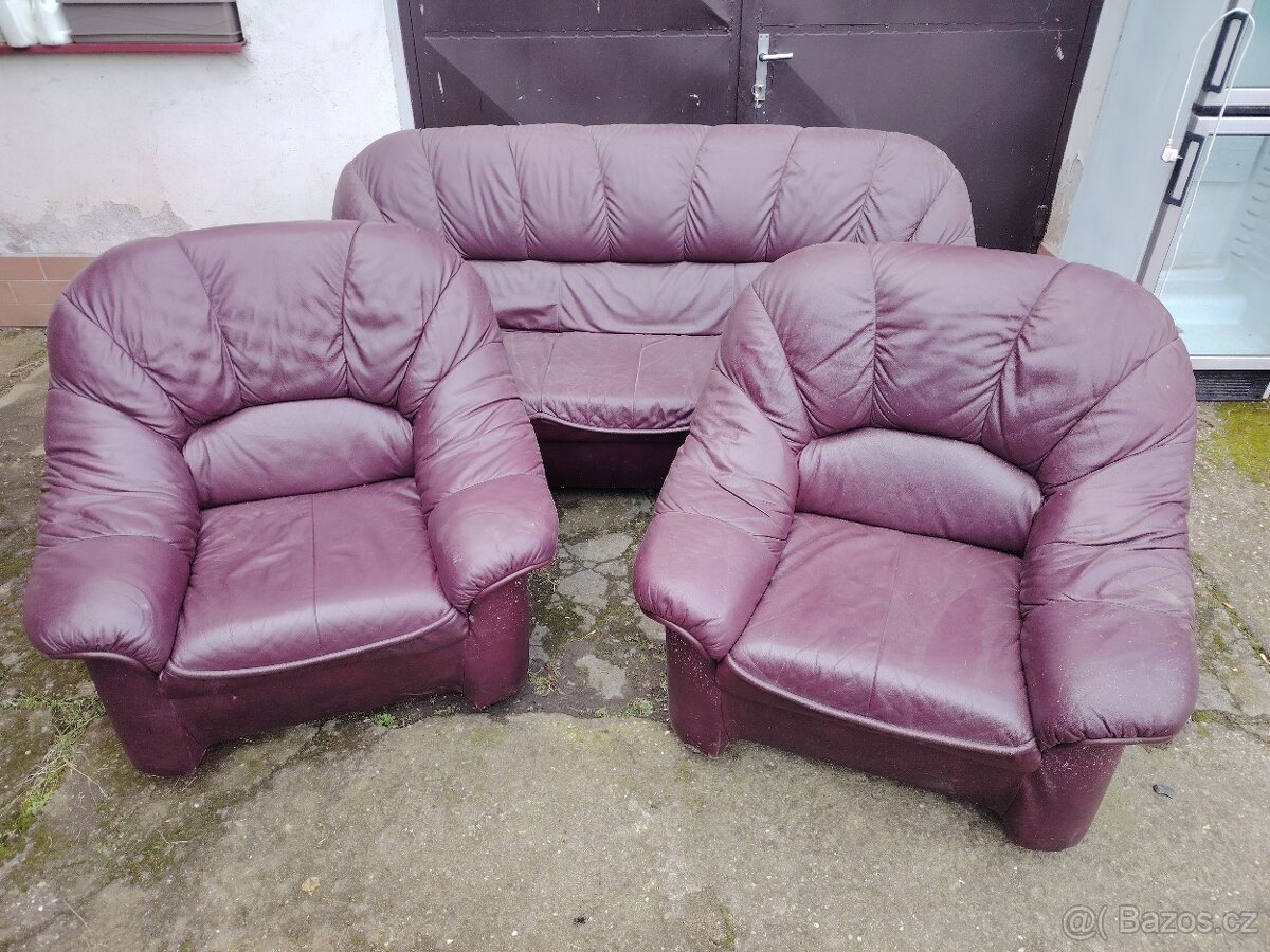 Kožená sedací souprava