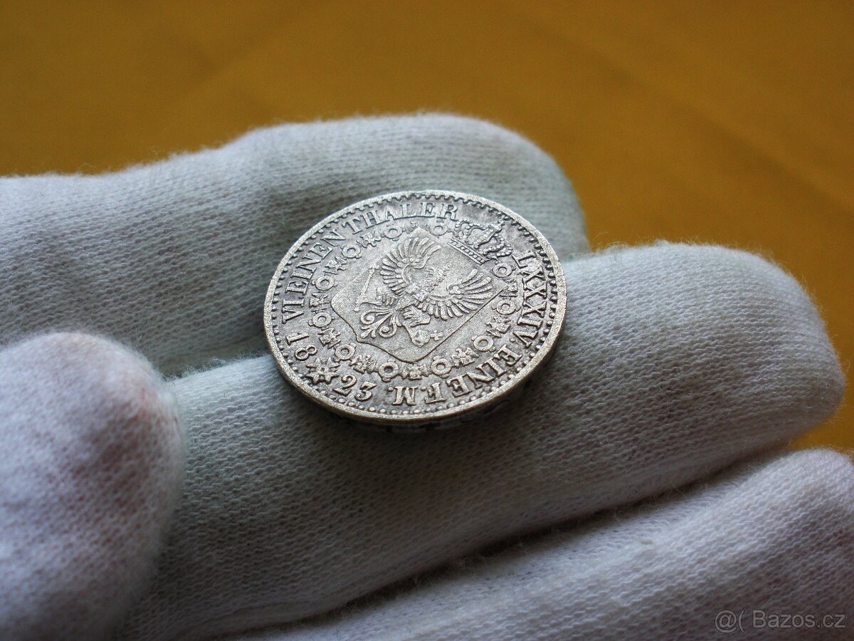 Stříbrný 1/6 Tolar 1823