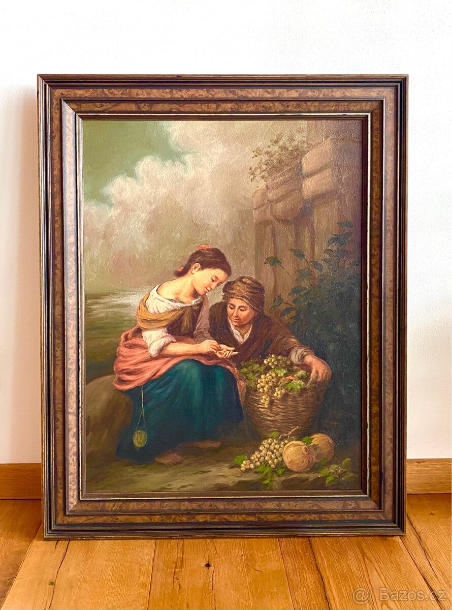 Starý krásný obraz, olejomalba