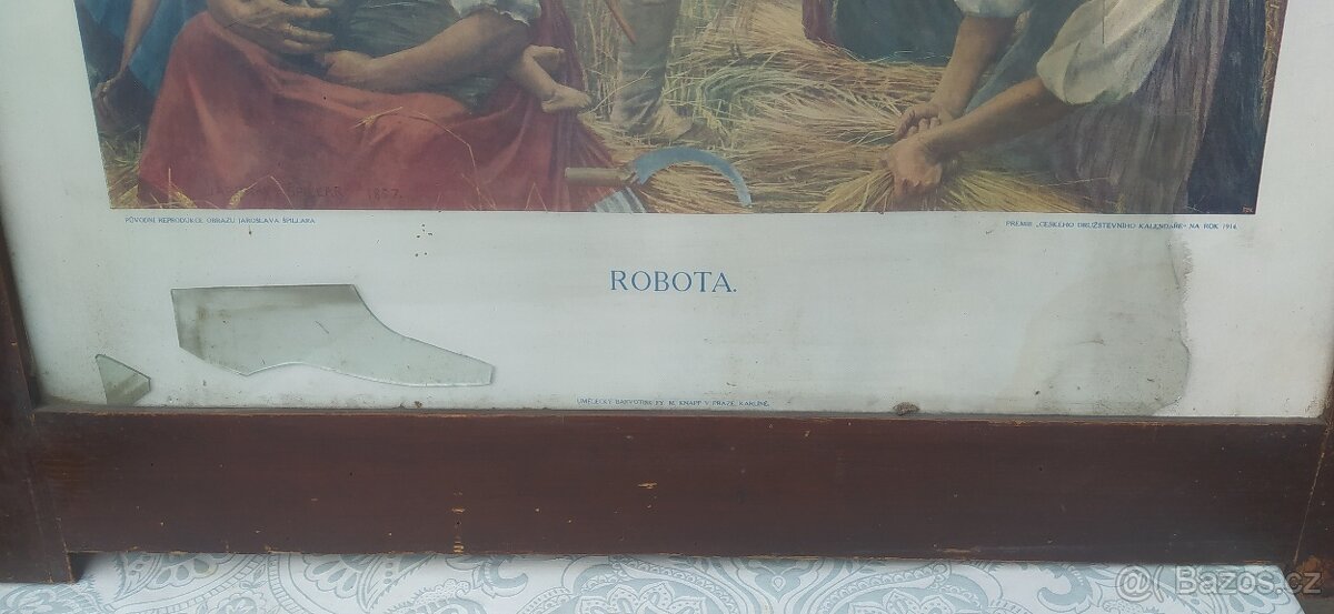 Starý obraz "ROBOTA"