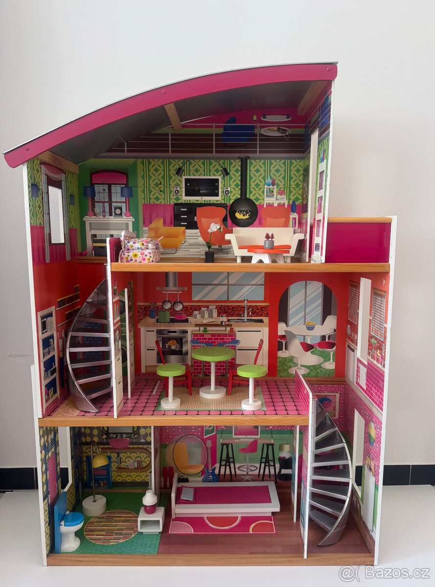 Barbie Dům snů velký dřevěný + nábytek