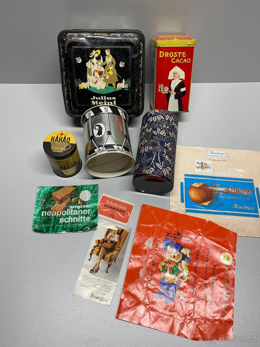 plechovka stará plechovka kakao čokoláda koloniál