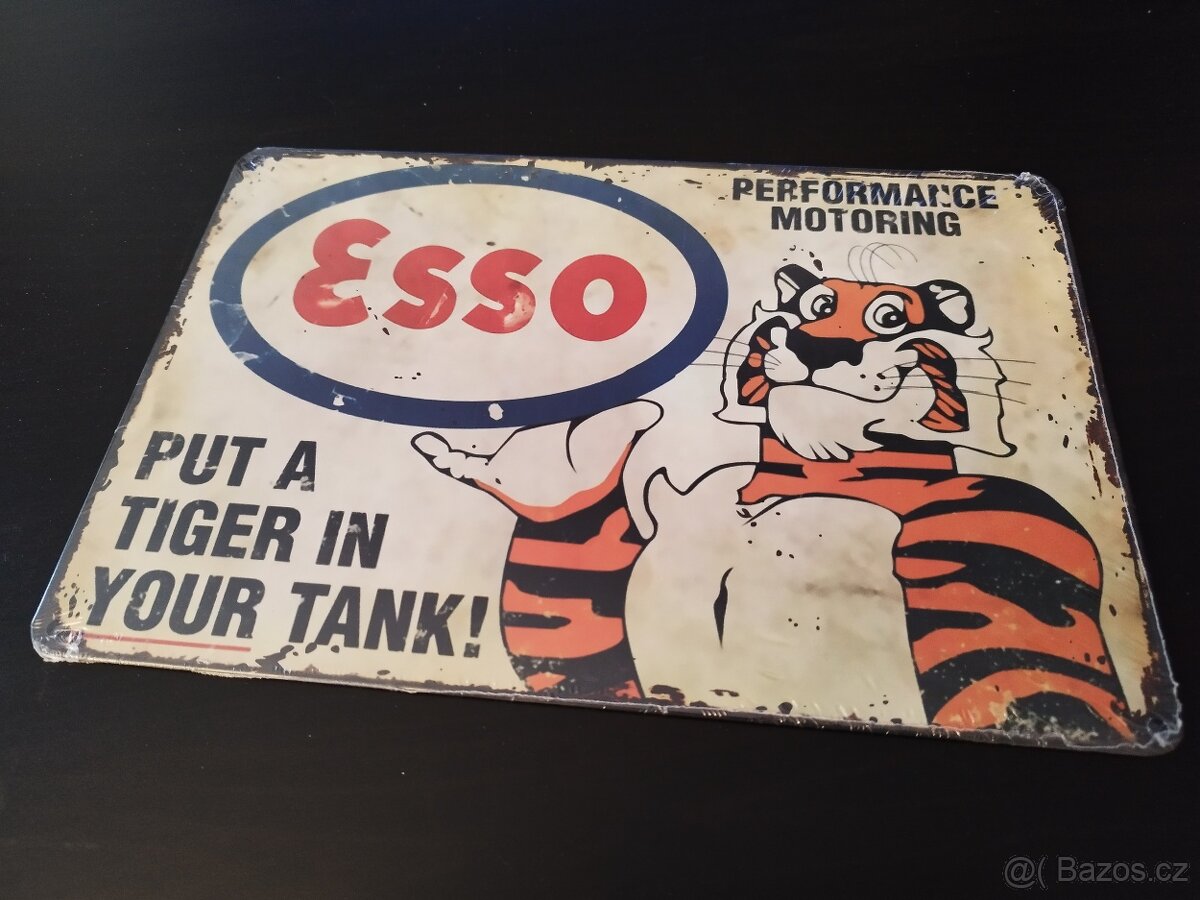 Plechová cedule Esso