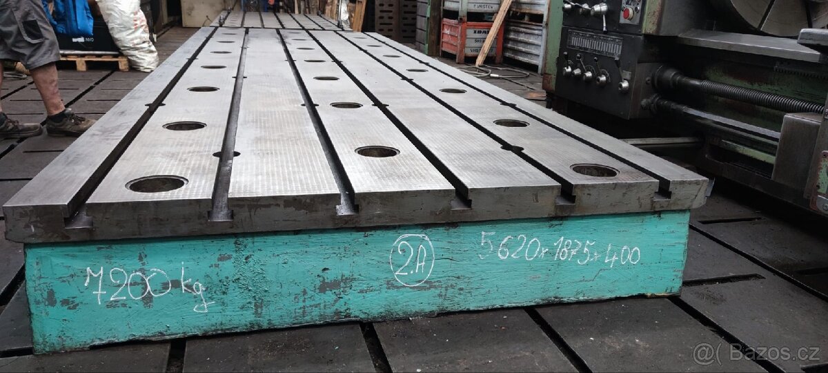 Litinová upínací deska 5600x1885x400mm