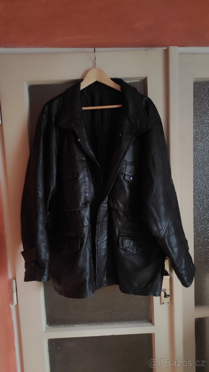 Kožená bunda černá vel. XL/XXL