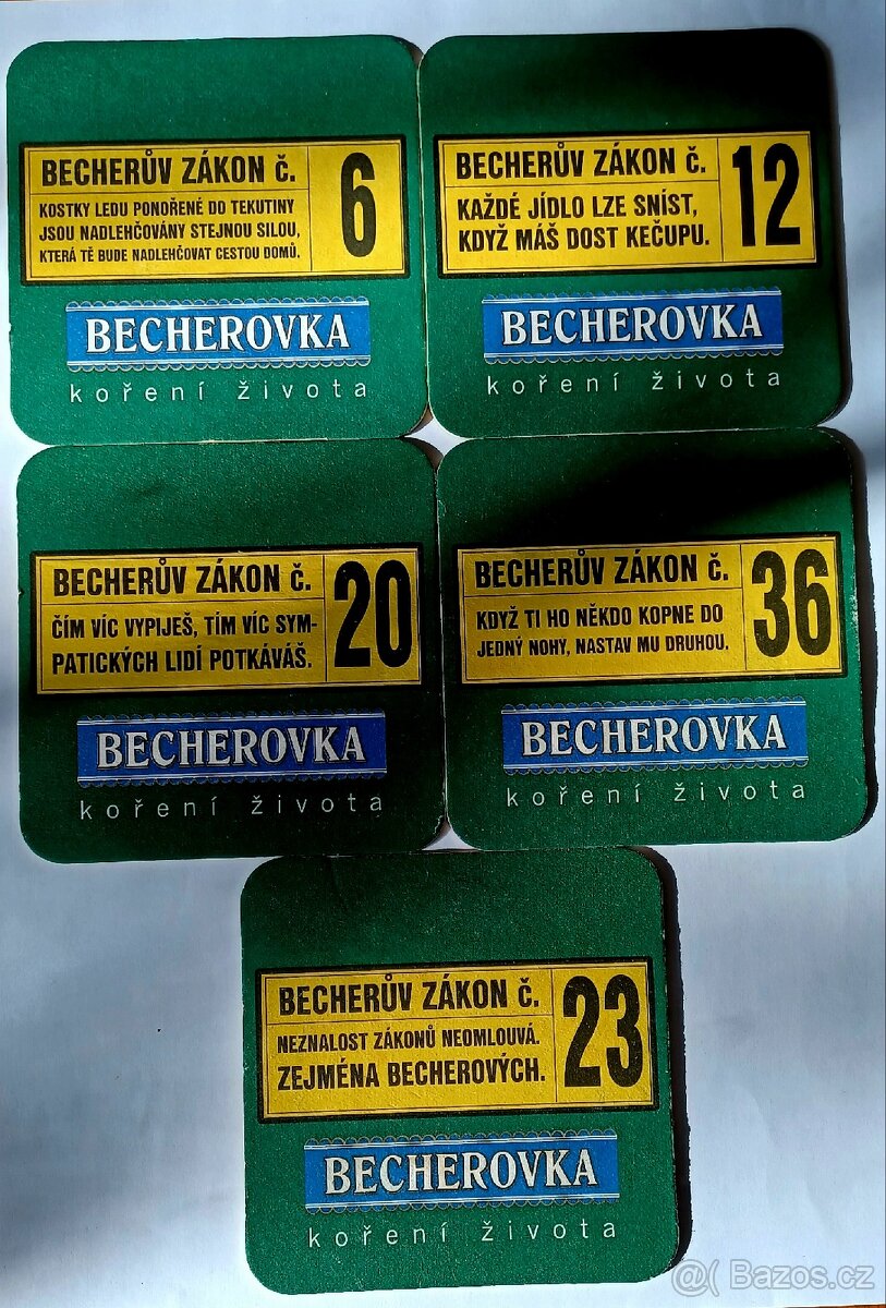 Pivní tácky Becherovka