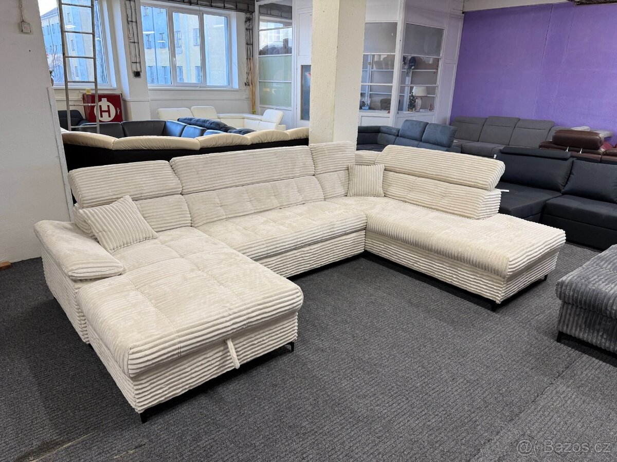 Sedací souprava tvaru U - rozkládací - NEPOUŽITÁ