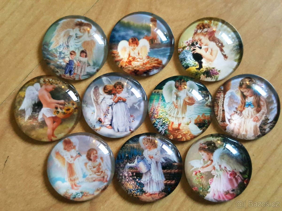 nové velké magnetky andělé andílci 30 mm