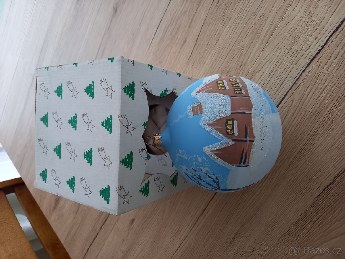 Prodám skleněnou ručně malovanou vánoční kouli