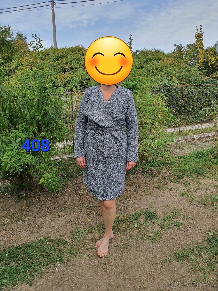 Nový šedý kabát Figl 408