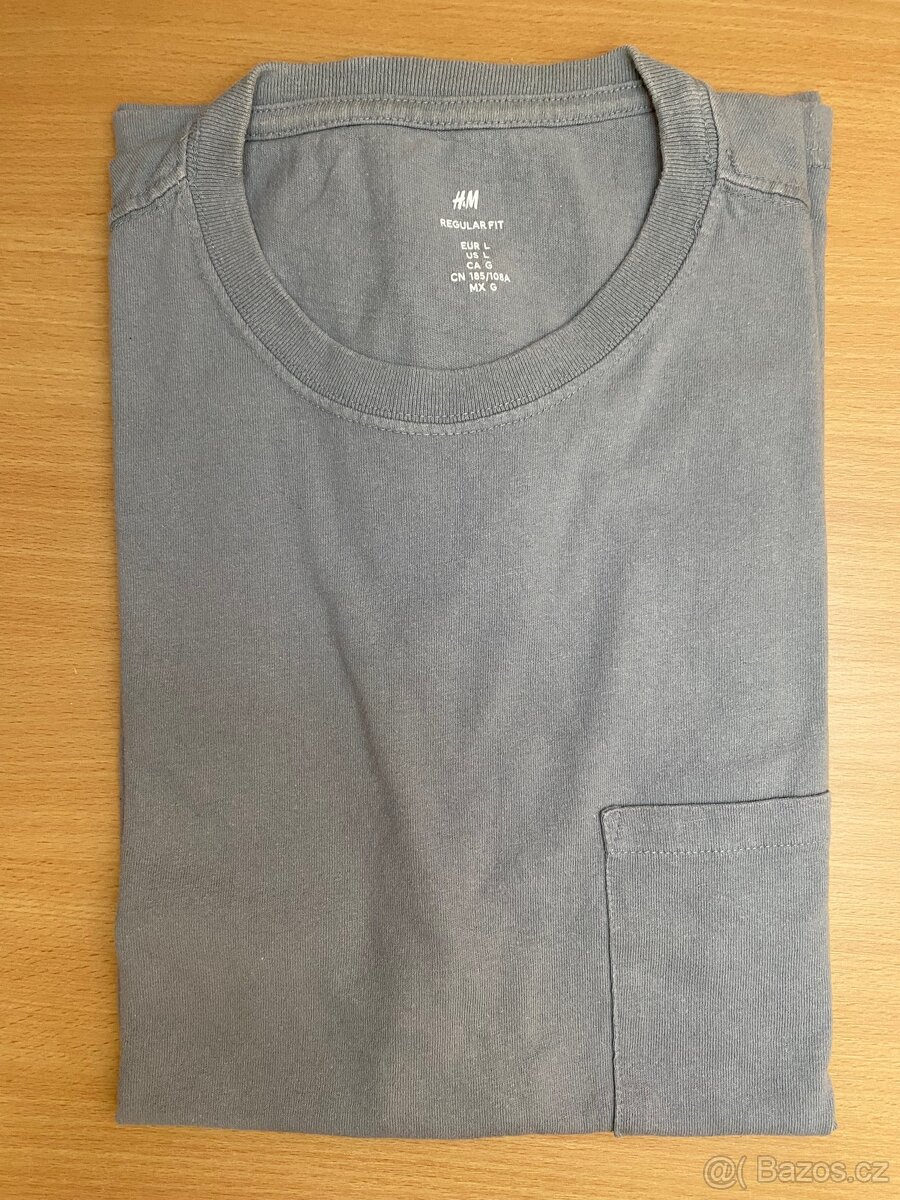 Tričko HM vel. L Šedé Top Stav
