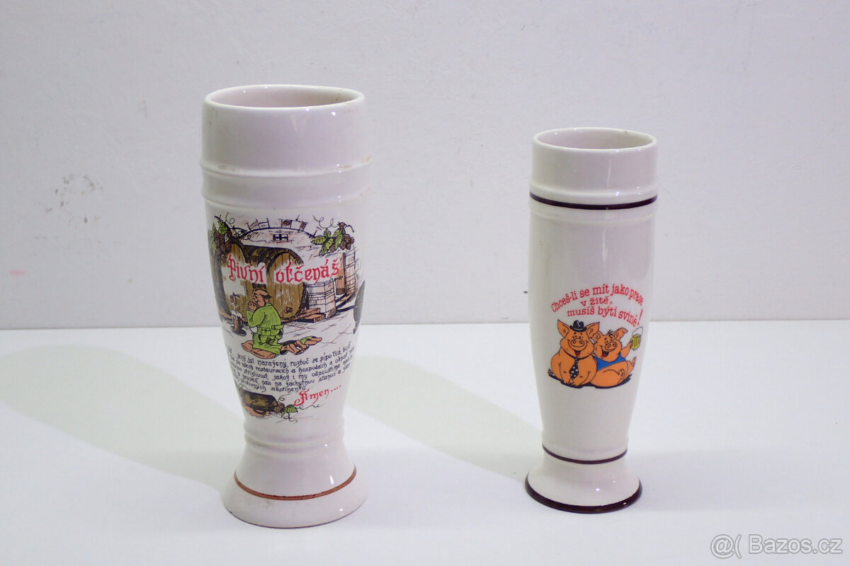 2x Holba na pivo - Keramika