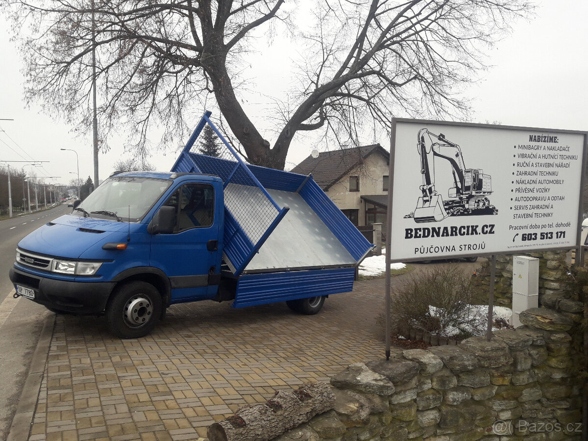 Půjčím IVECO Daily - 3. stranný sklápěč za 3000,- Kč/den