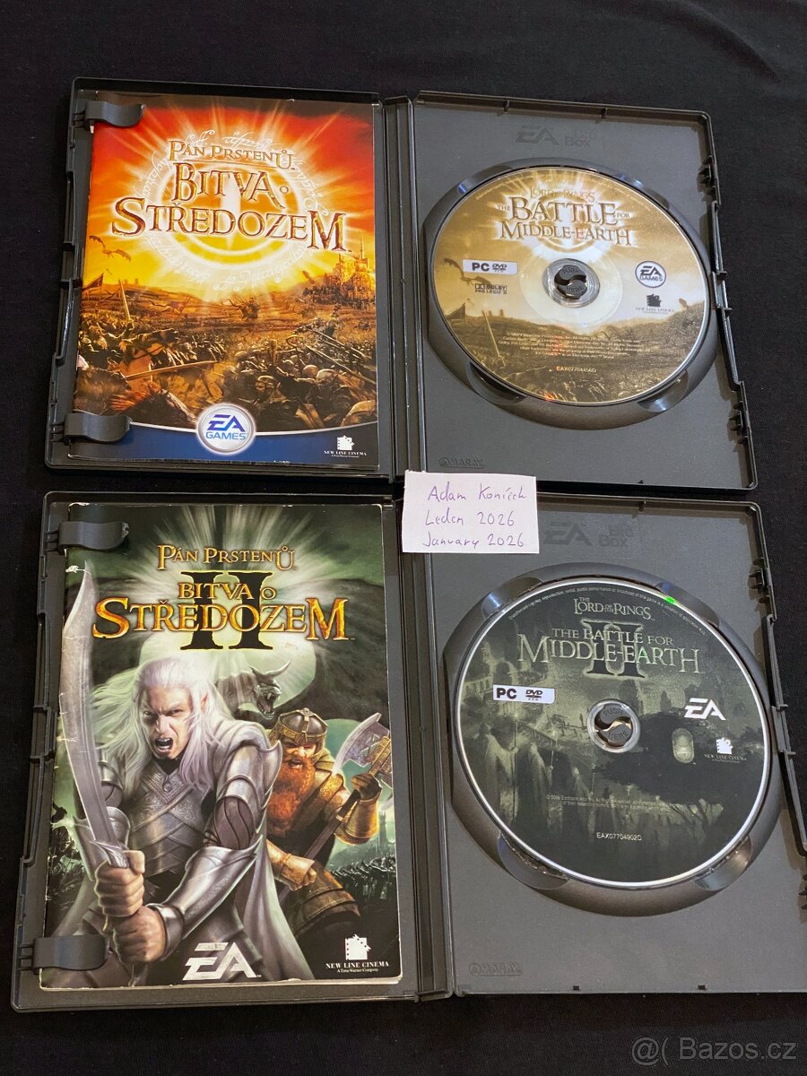 KOMPLETNÍ SÁGA: Bitva o Středozem 1 + 2 PC hra BFME 1, BFME2