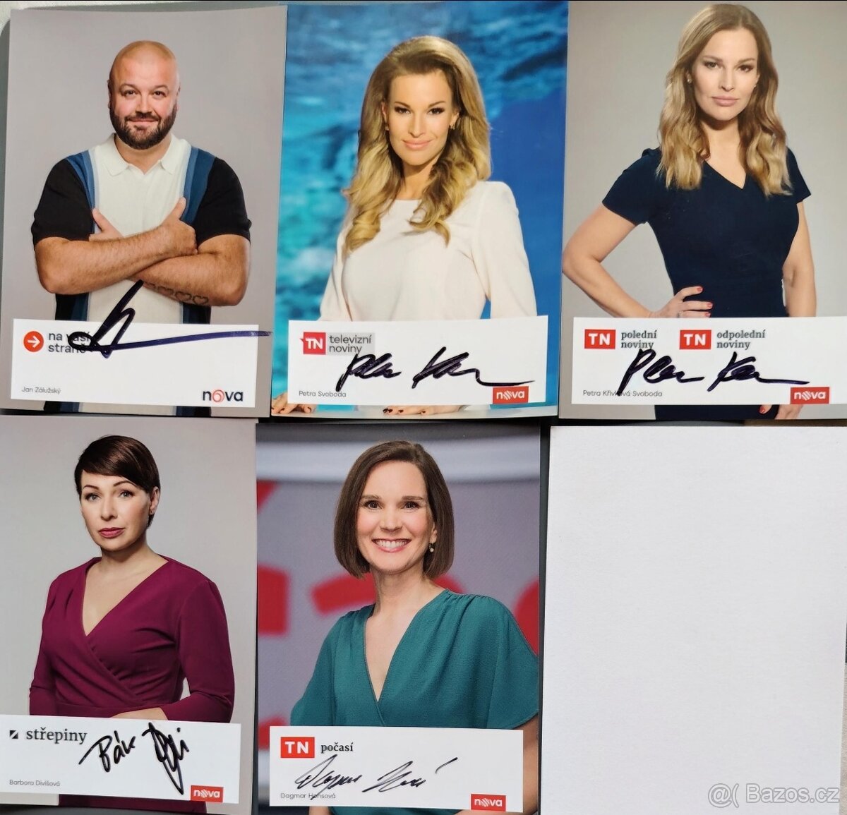 Prodám podpisové karty/autogramy reportérů TV NOVA
