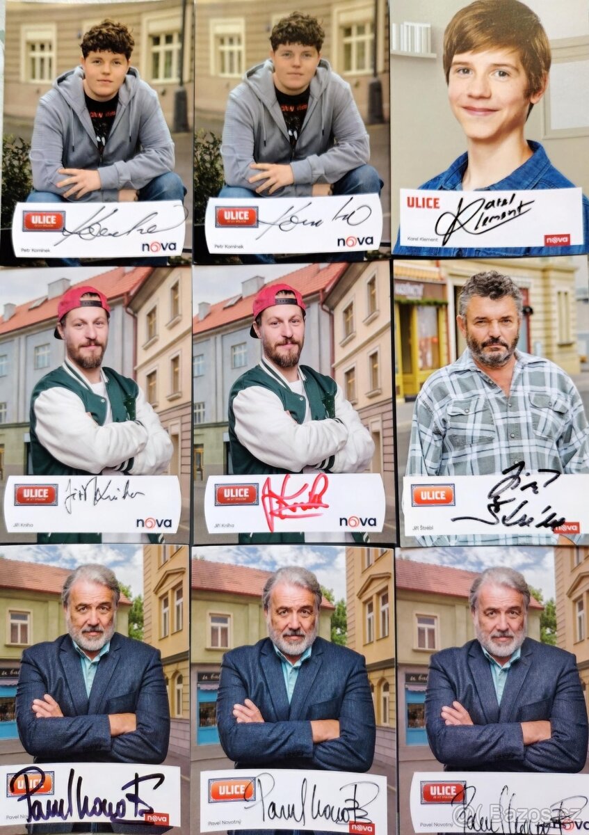 Prodám autogramy/podpisové karty ze seriálu ULICE