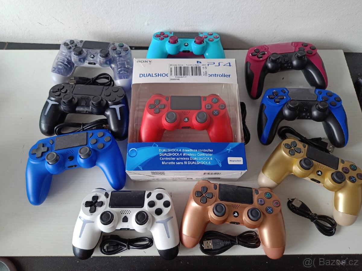Ovladače na Sony PlayStation 4, nové se zárukou.