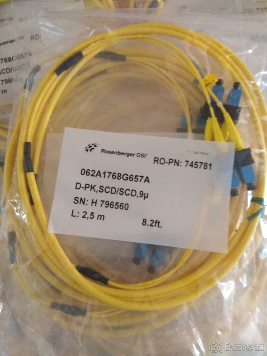 Optické singlemode patchcordy 2,5m SC/SC Duplex