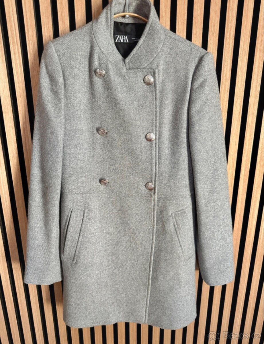 Nový vlněný kabát Zara vel. XS