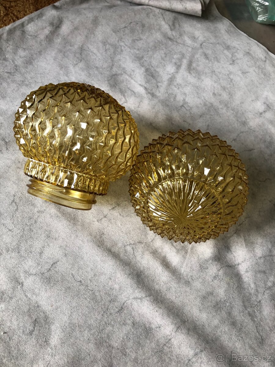 2x retro skleněné stínidlo