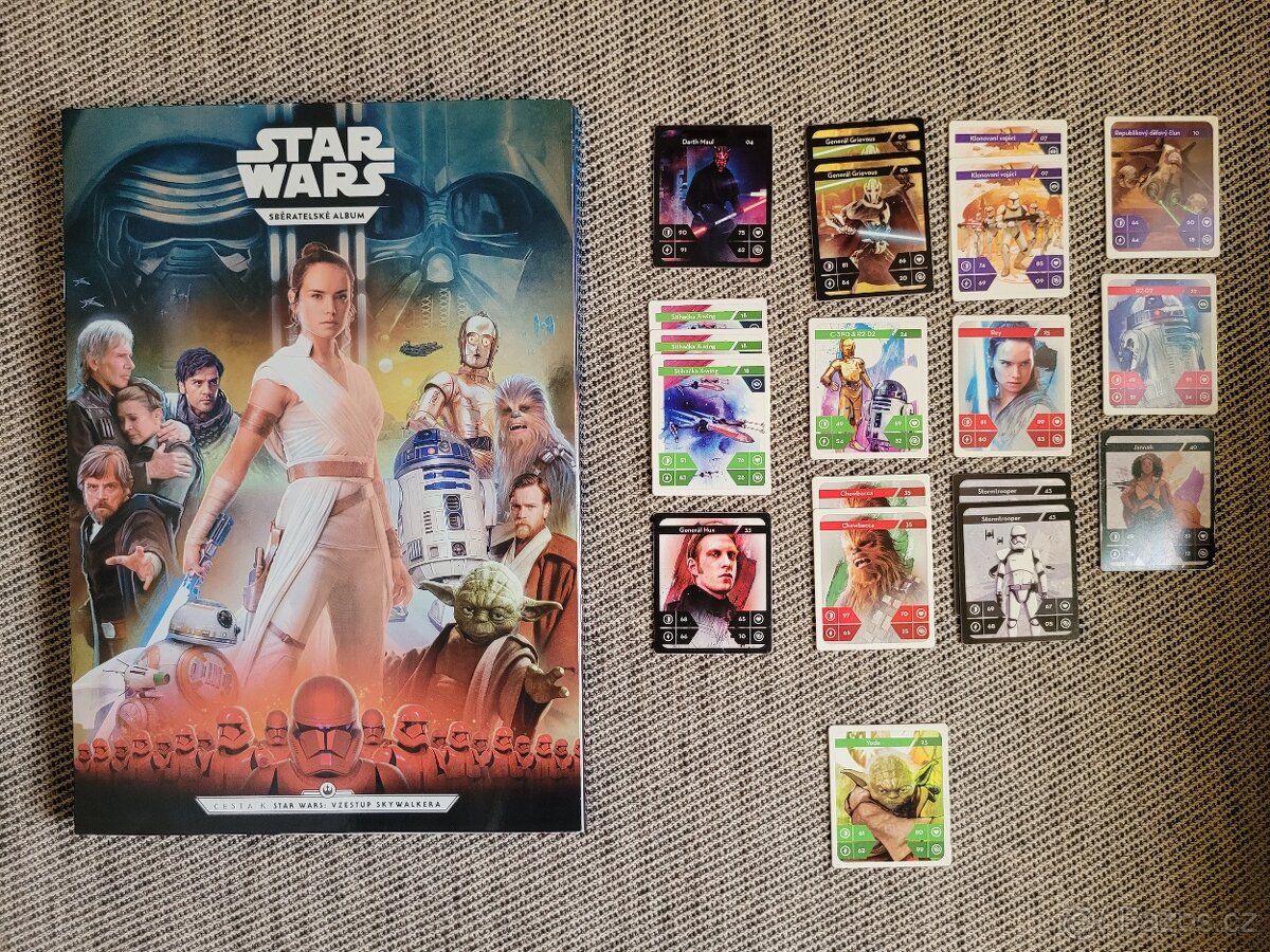 Sběratelské album a kartičky Star Wars