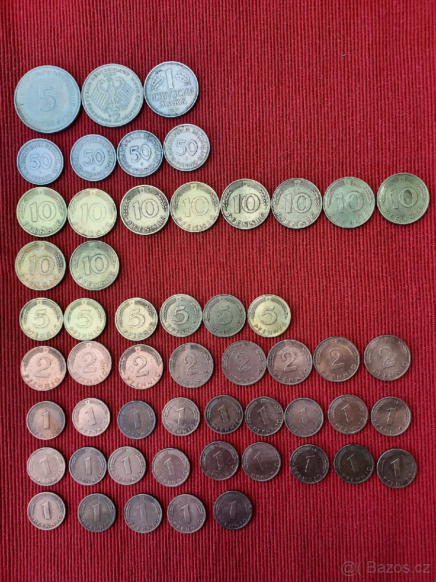 Německé BRD/NSR a Rakouské mince