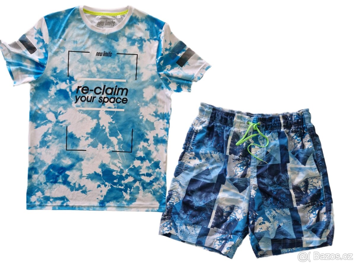 Sportovní triko, koupací šortky vel. 182 /M