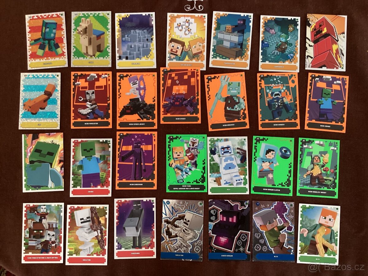 Lego Minecraft TCC sběratelské karty 28ks