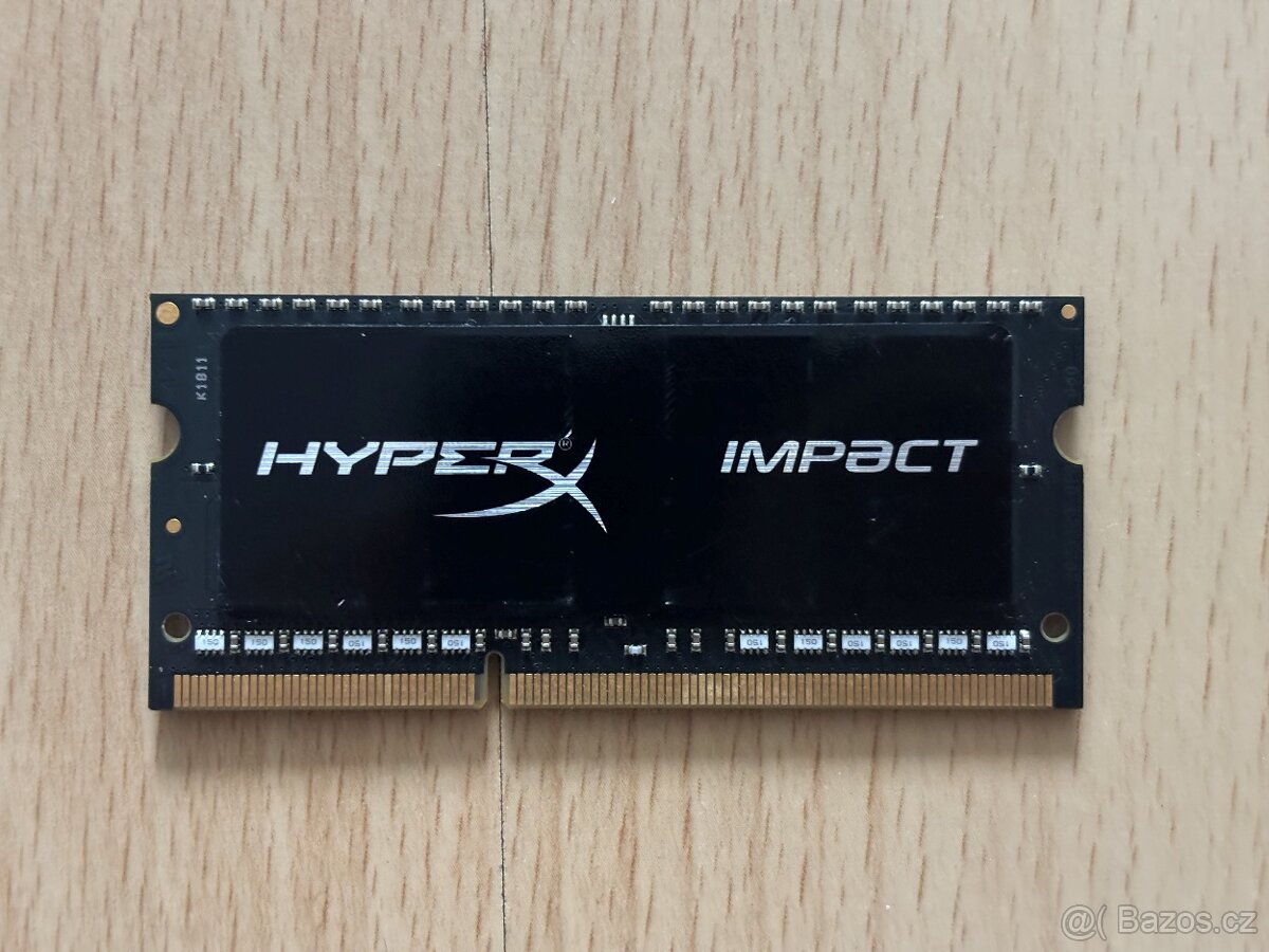 Paměť RAM 8GB DDR3 SODIMM HyperX